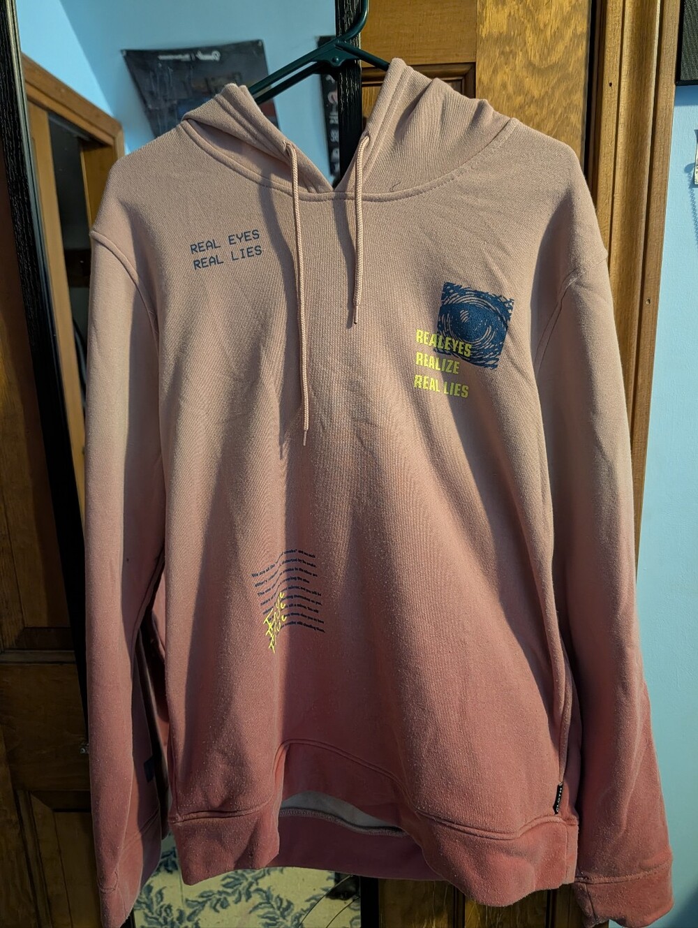 Brooklyn Cloth Ombre Pink Pullover Hoodie with Graphic Accents